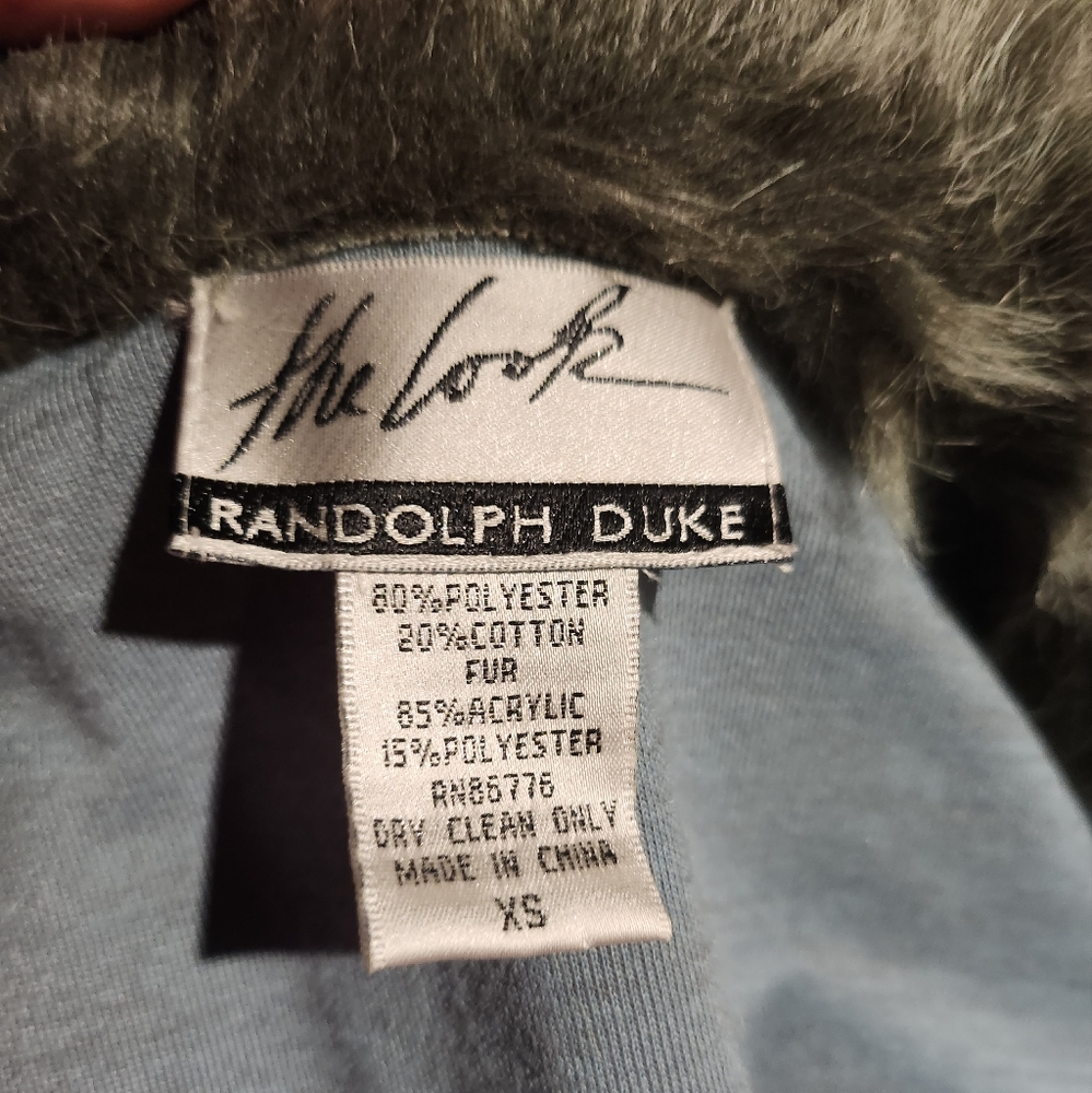 Randolph Duke,The Look Grey Womans Luxury Shawl/Wrap/Shrug/Stole, w/Faux Fur~NEW - Picture 2 of 5